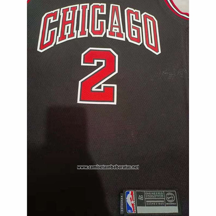 Camiseta Chicago Bulls Lonzo Ball #2 Statement 2021 Negro